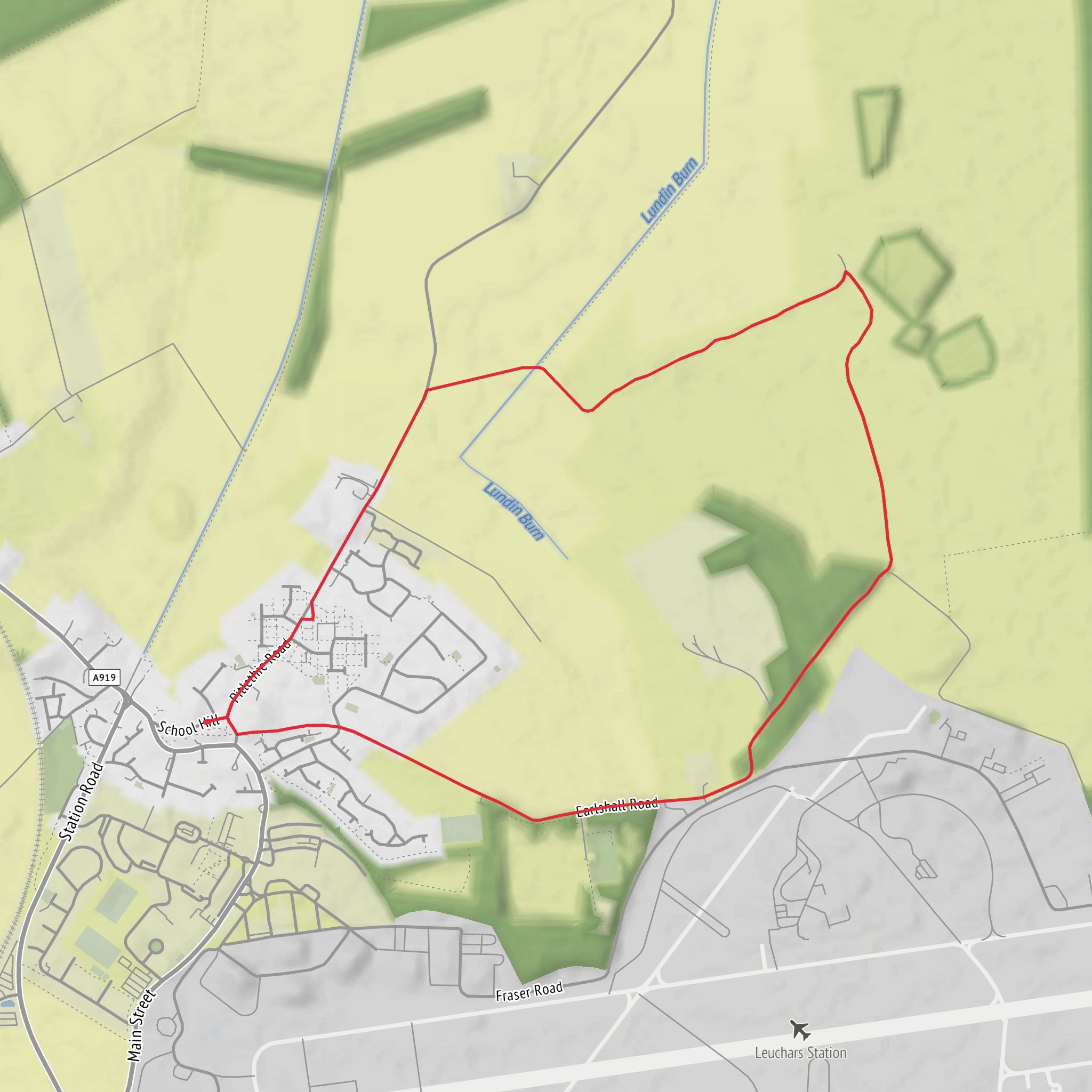 Earlshall loop mobile static map