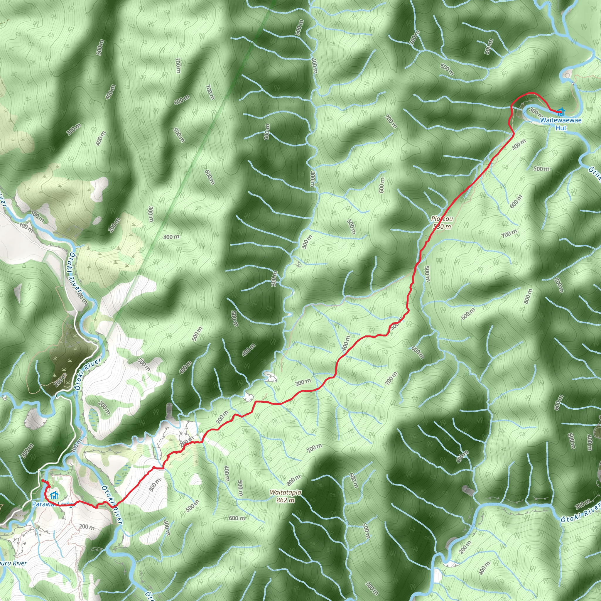Waitewaewae Hut Track mobile static map