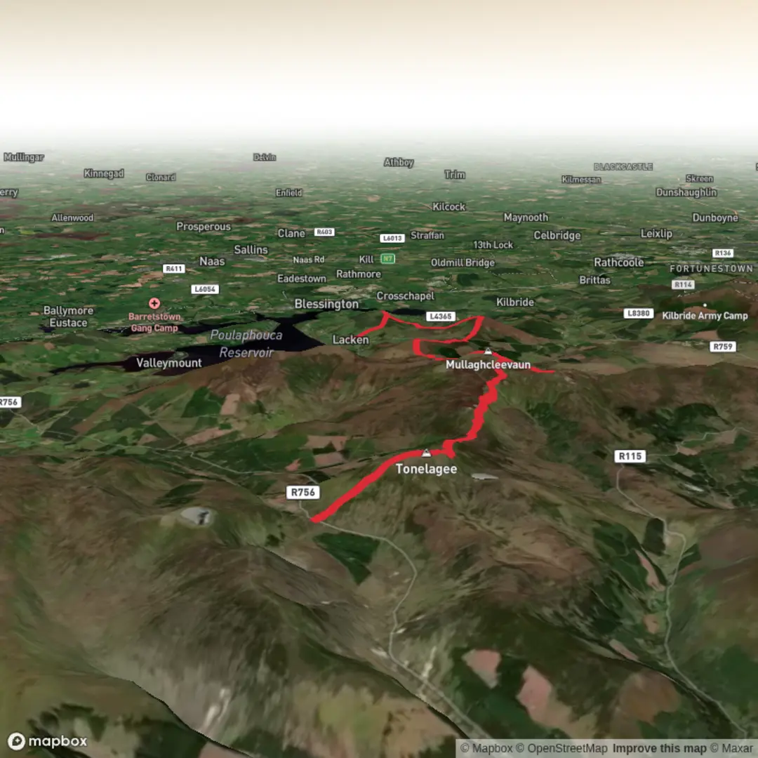 An image depicting the trail Tonalagee to Sorrell Hill and its surrounding area.
