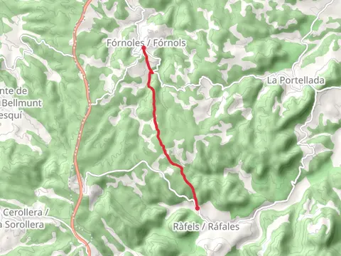 Camino Ráfales - Fórnoles PR TE 159