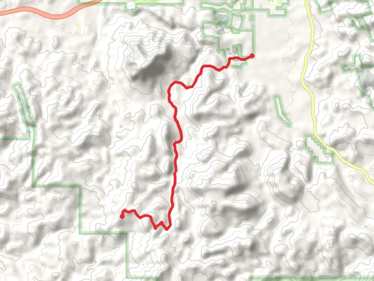 An image depicting the trail Telegraph Canyon Road East Ajax Mine Trail and its surrounding area.