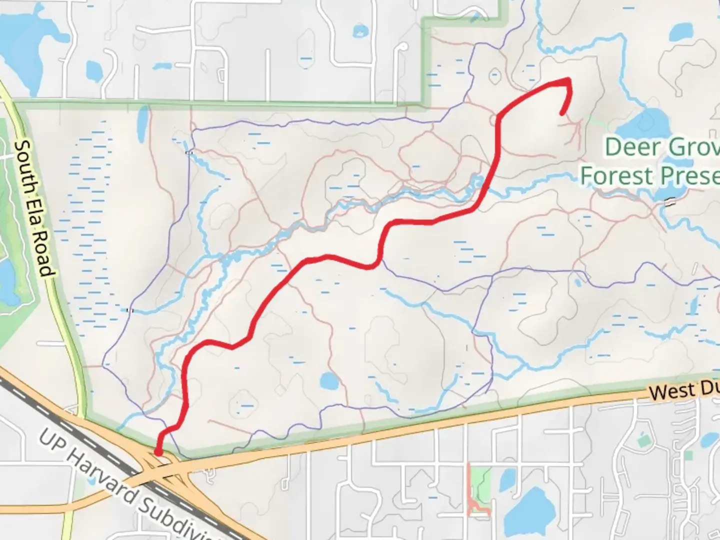 An image depicting the trail Orange Trail and its surrounding area.