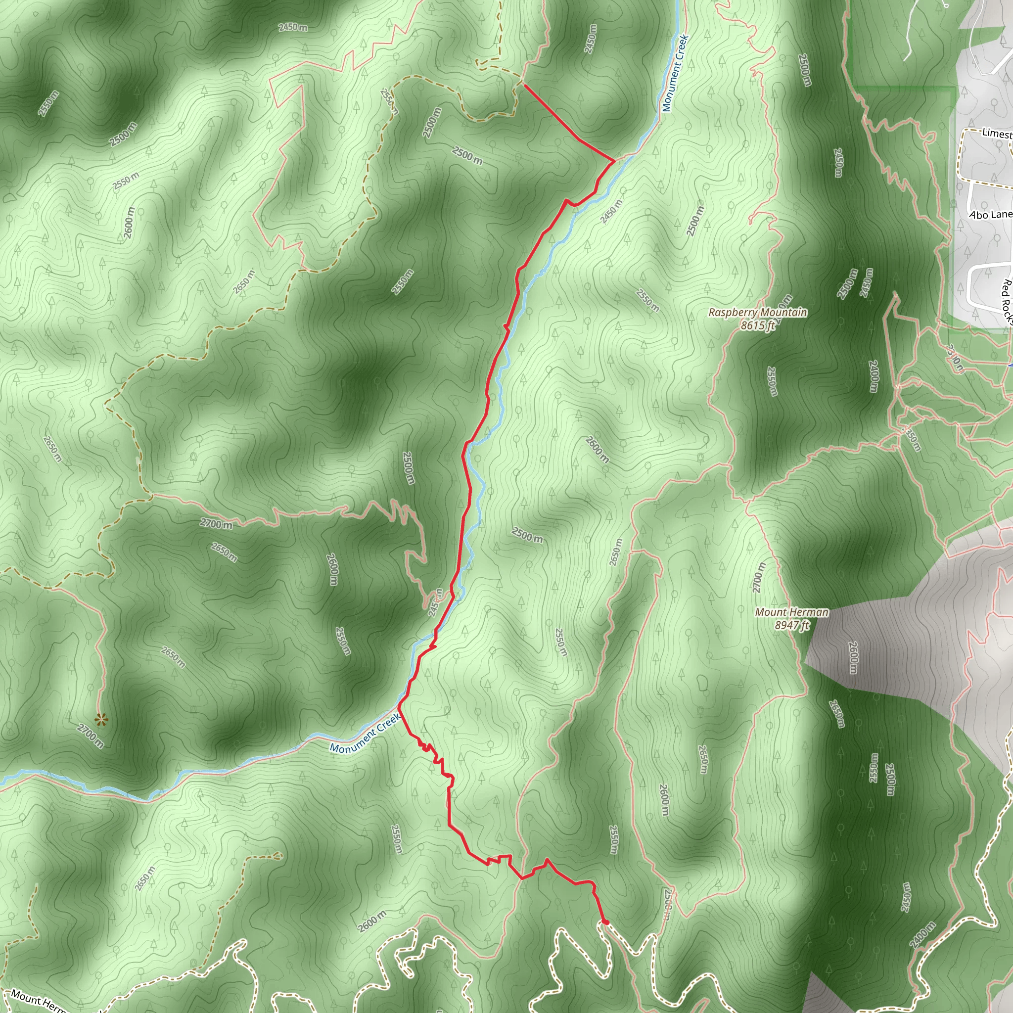 Mount Herman Road mobile static map