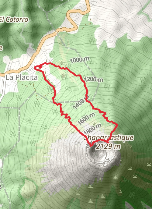 El Salvador Volcanoes  mobile static map
