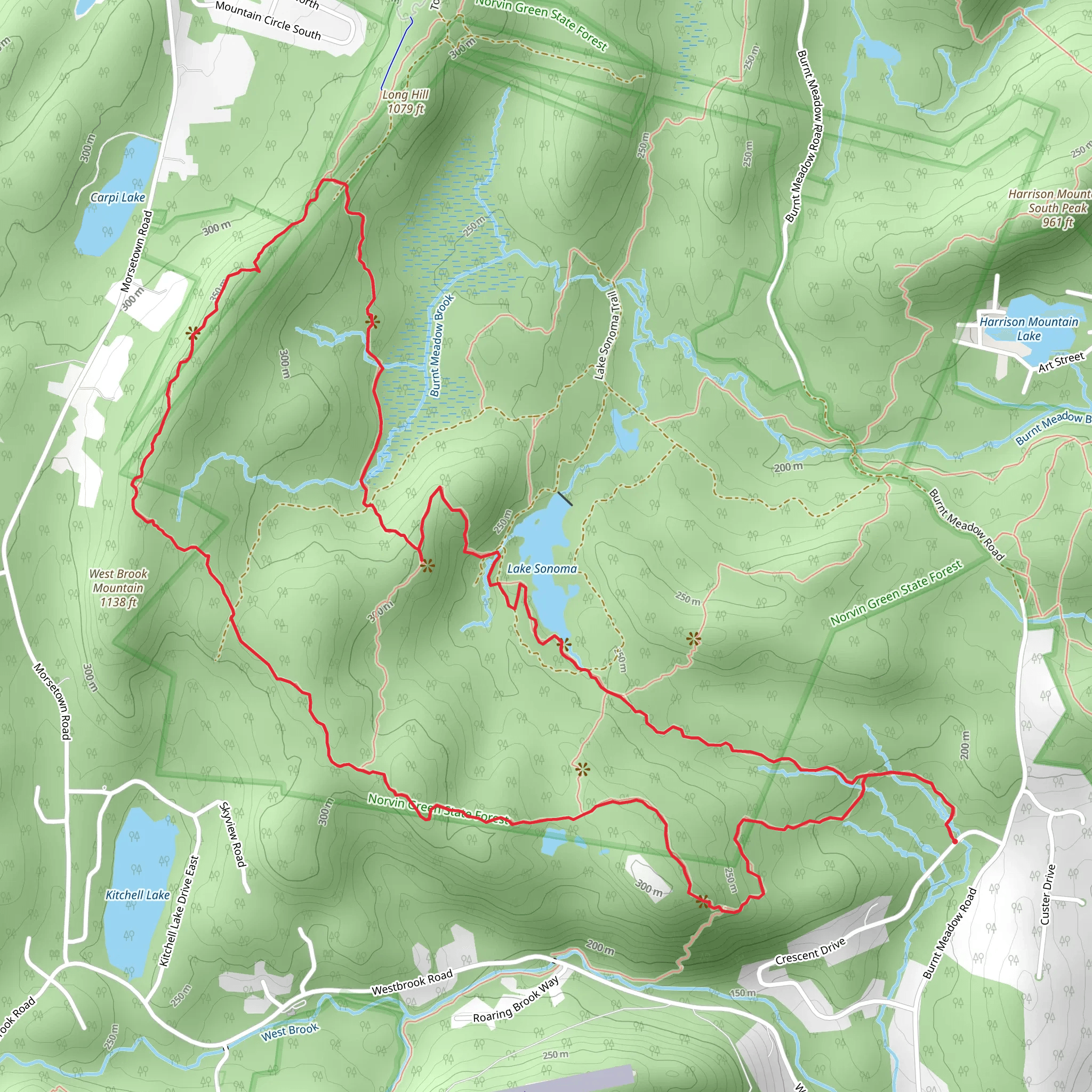Manaticut Point Loop Trail - Crescent Drive mobile static map