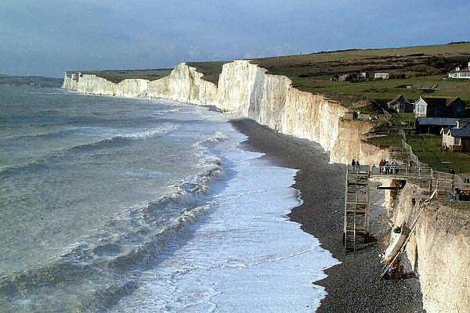 An image depicting the trail Wish Tower, Beachy Wood and Cliff End via South Downs Way and its surrounding area.