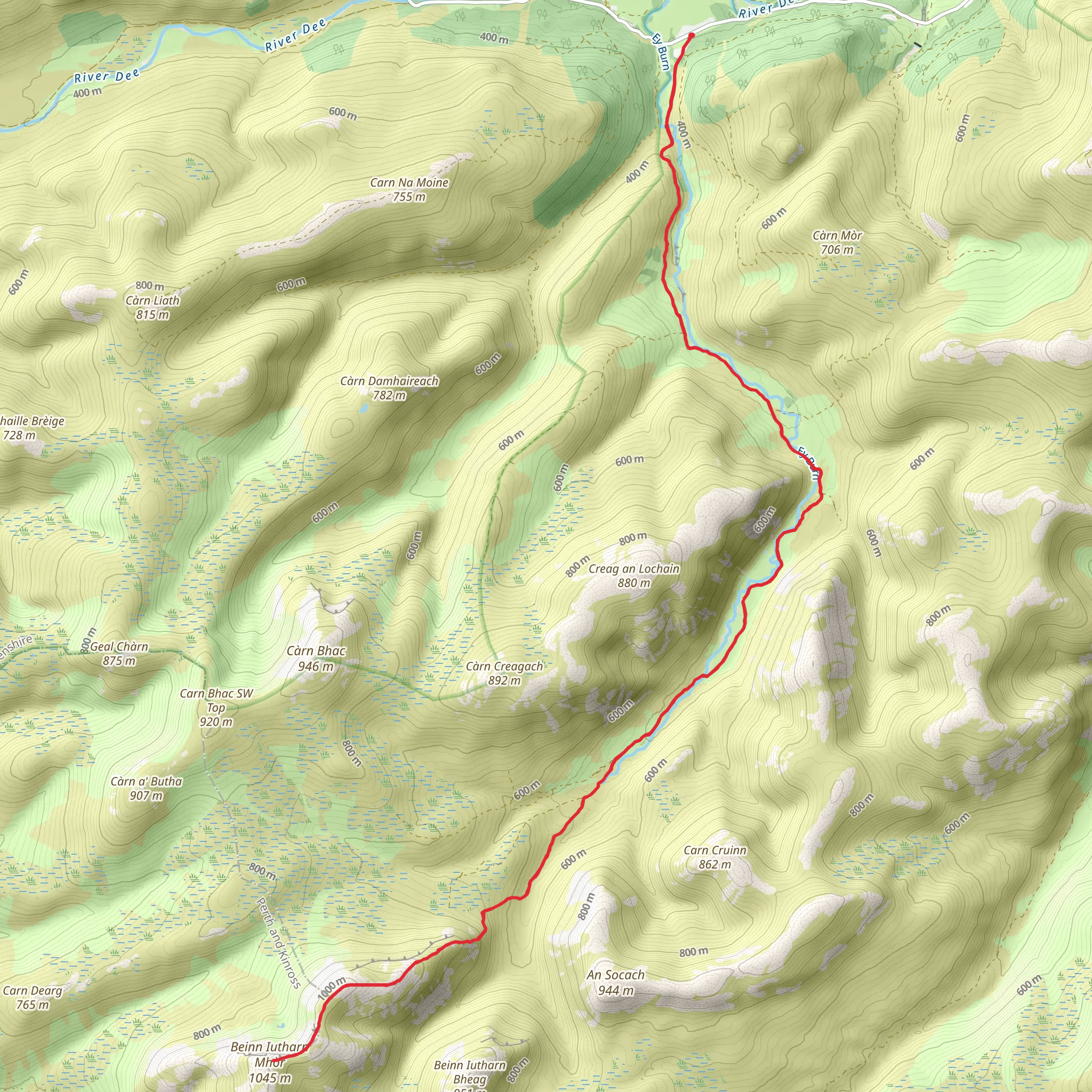 Beinn Iutharn Mhòr mobile static map