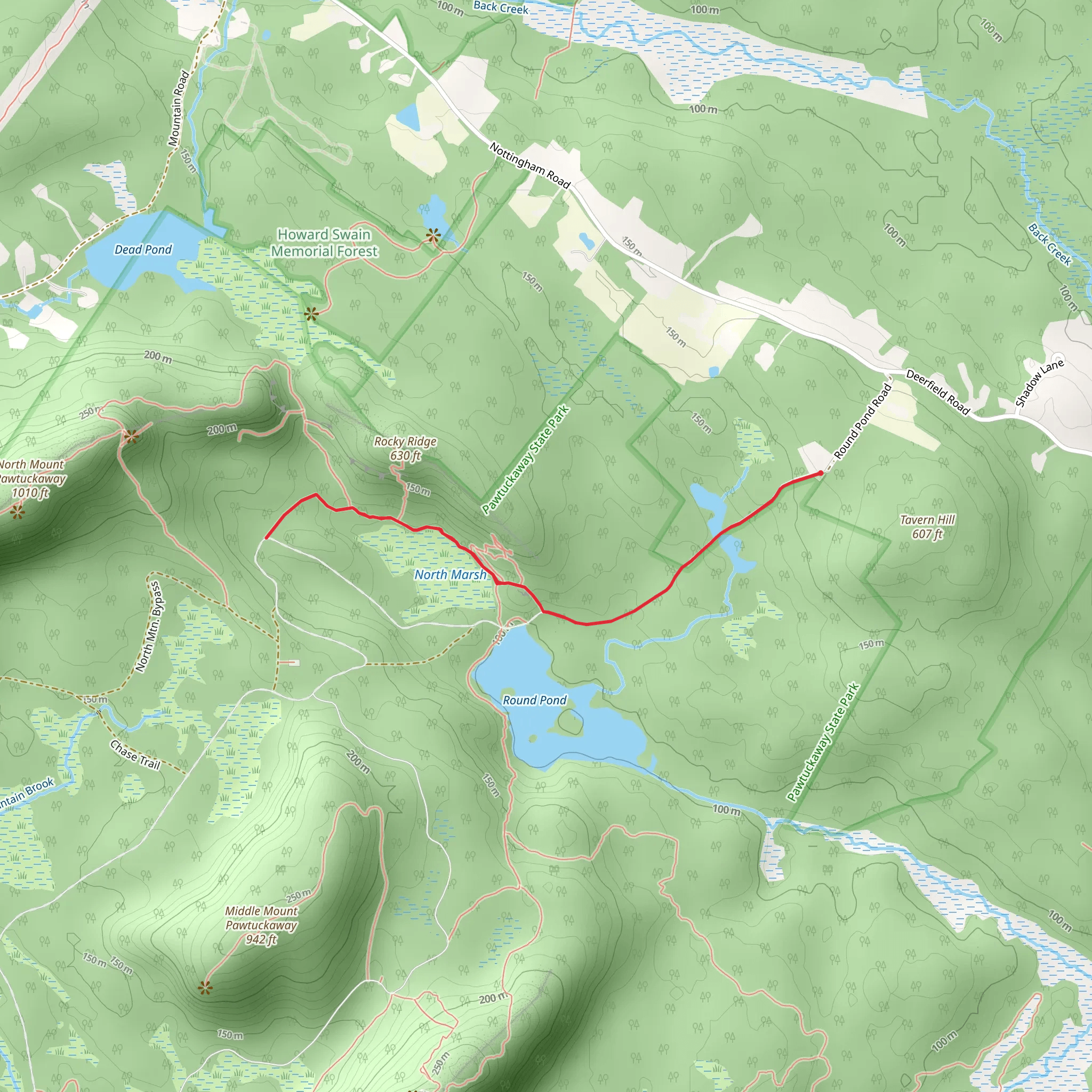 Boulder Trail from Round Pond Road mobile static map
