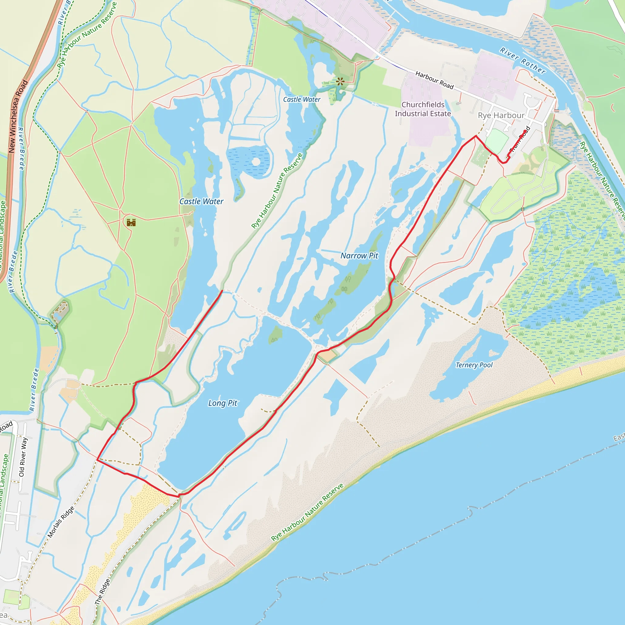 Rye Harbour Walk mobile static map