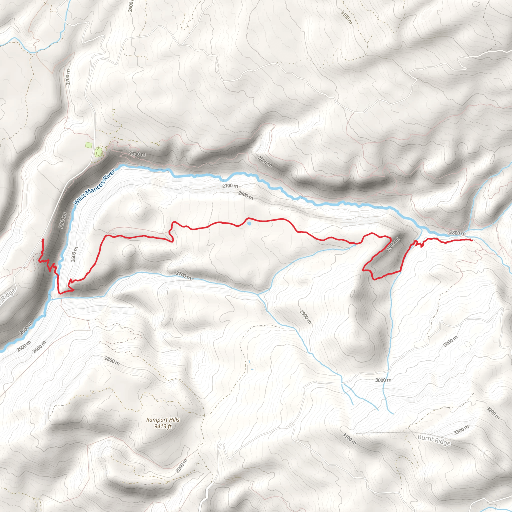 Box Canyon Trail mobile static map