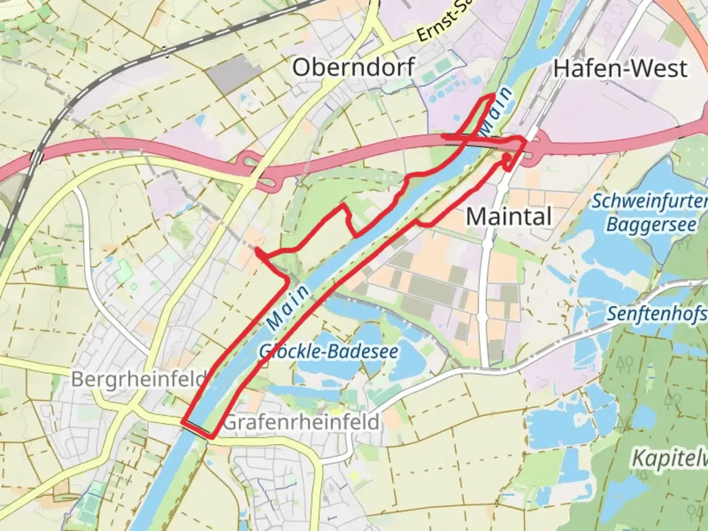 An image depicting the trail Main Loop and its surrounding area.
