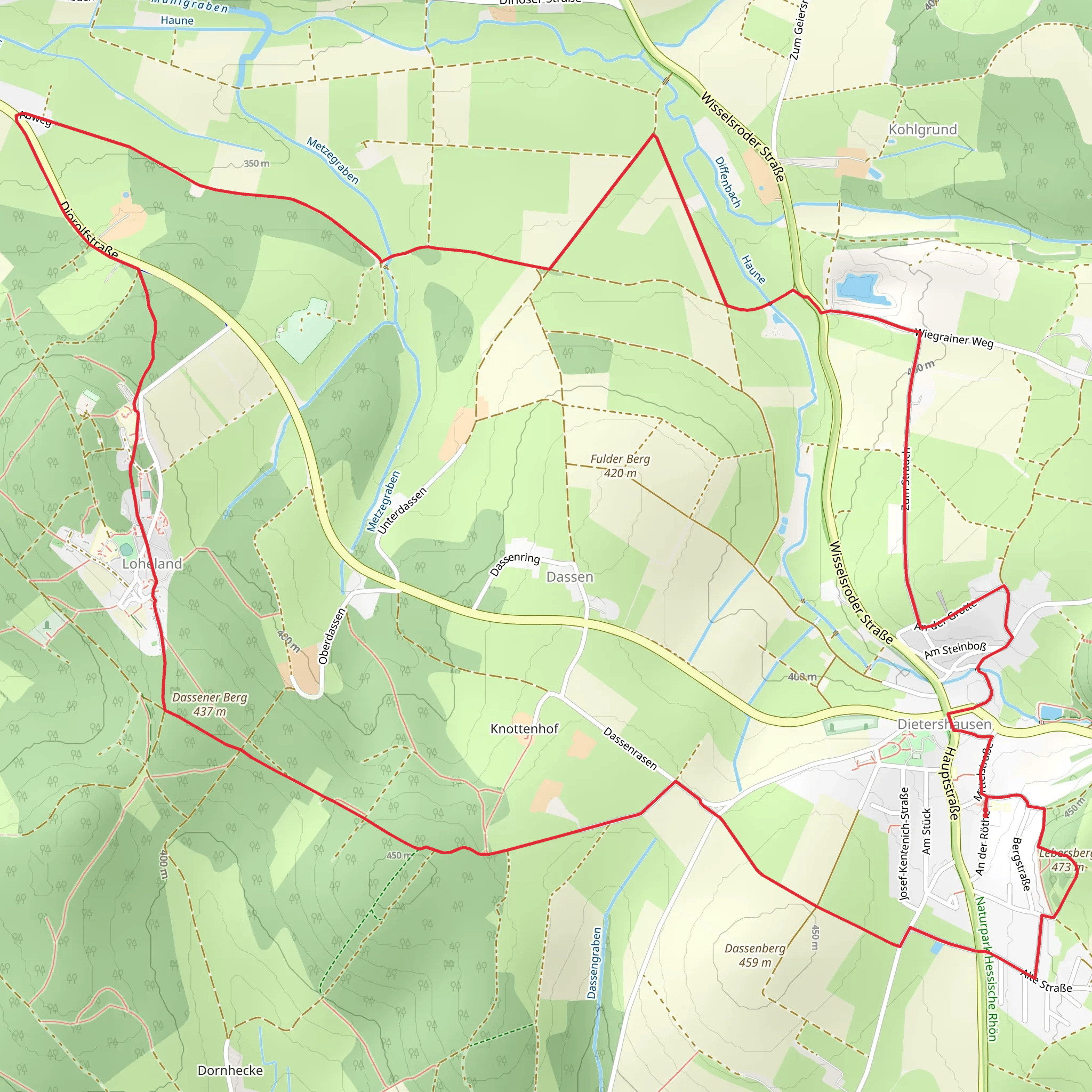 Dietershausen Loop mobile static map