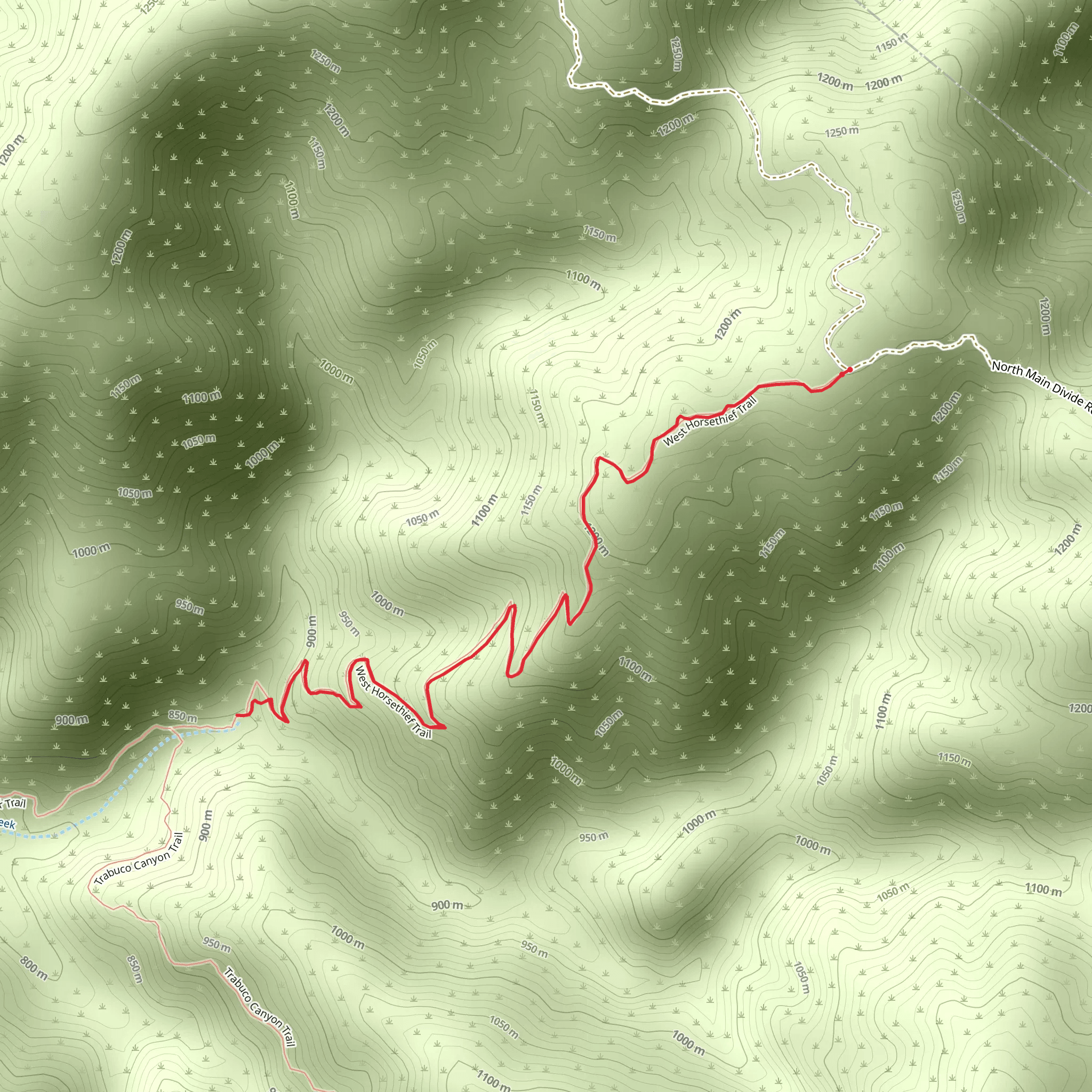West Horsethief Trail mobile static map