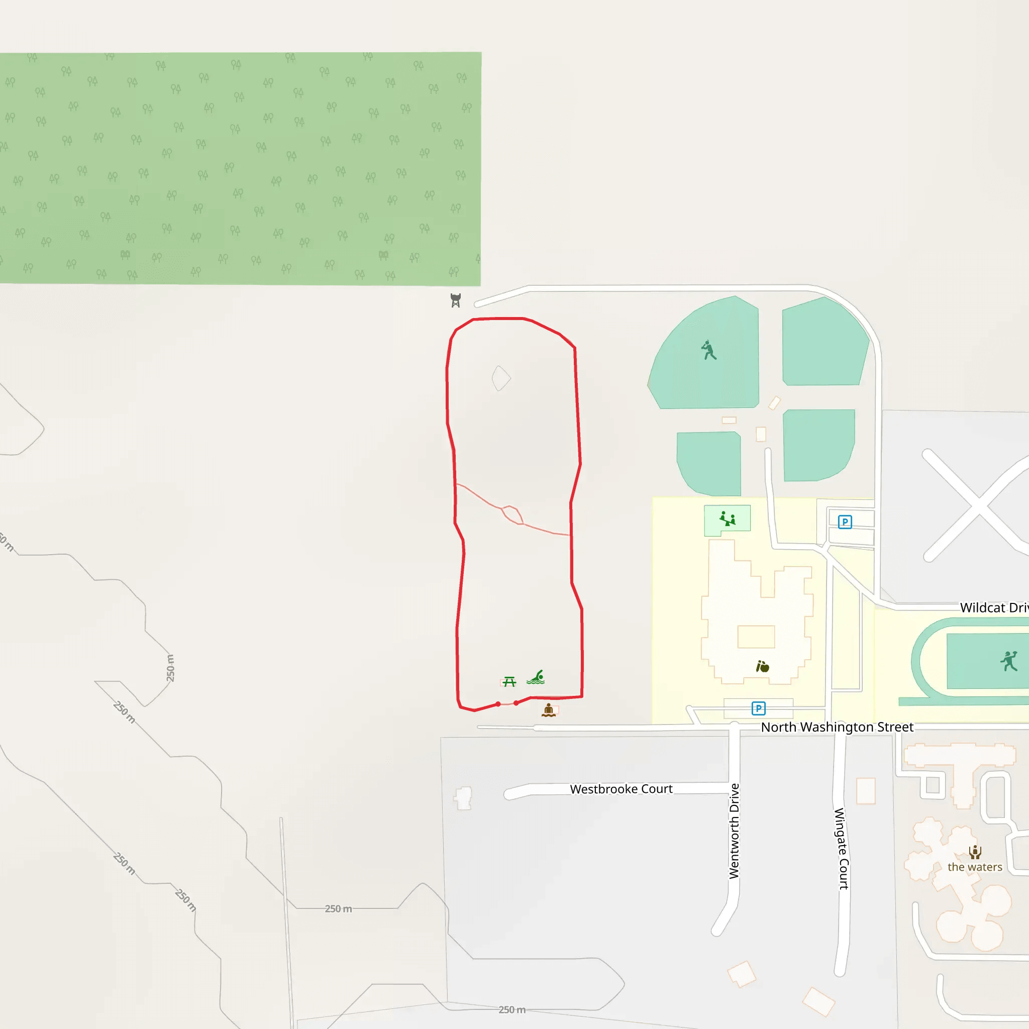 Wakarusa Park Loop Trail mobile static map