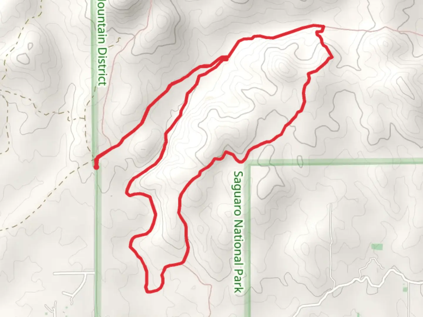 An image depicting the trail Hope Camp, North Coyote Wash and Ruiz Loop Trail and its surrounding area.