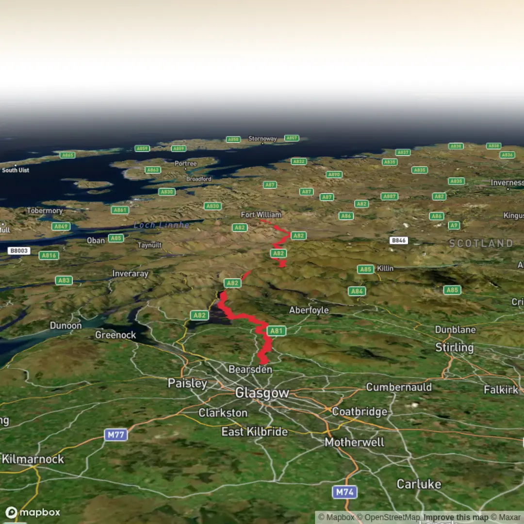 An image depicting the trail Plan of WHW and its surrounding area.