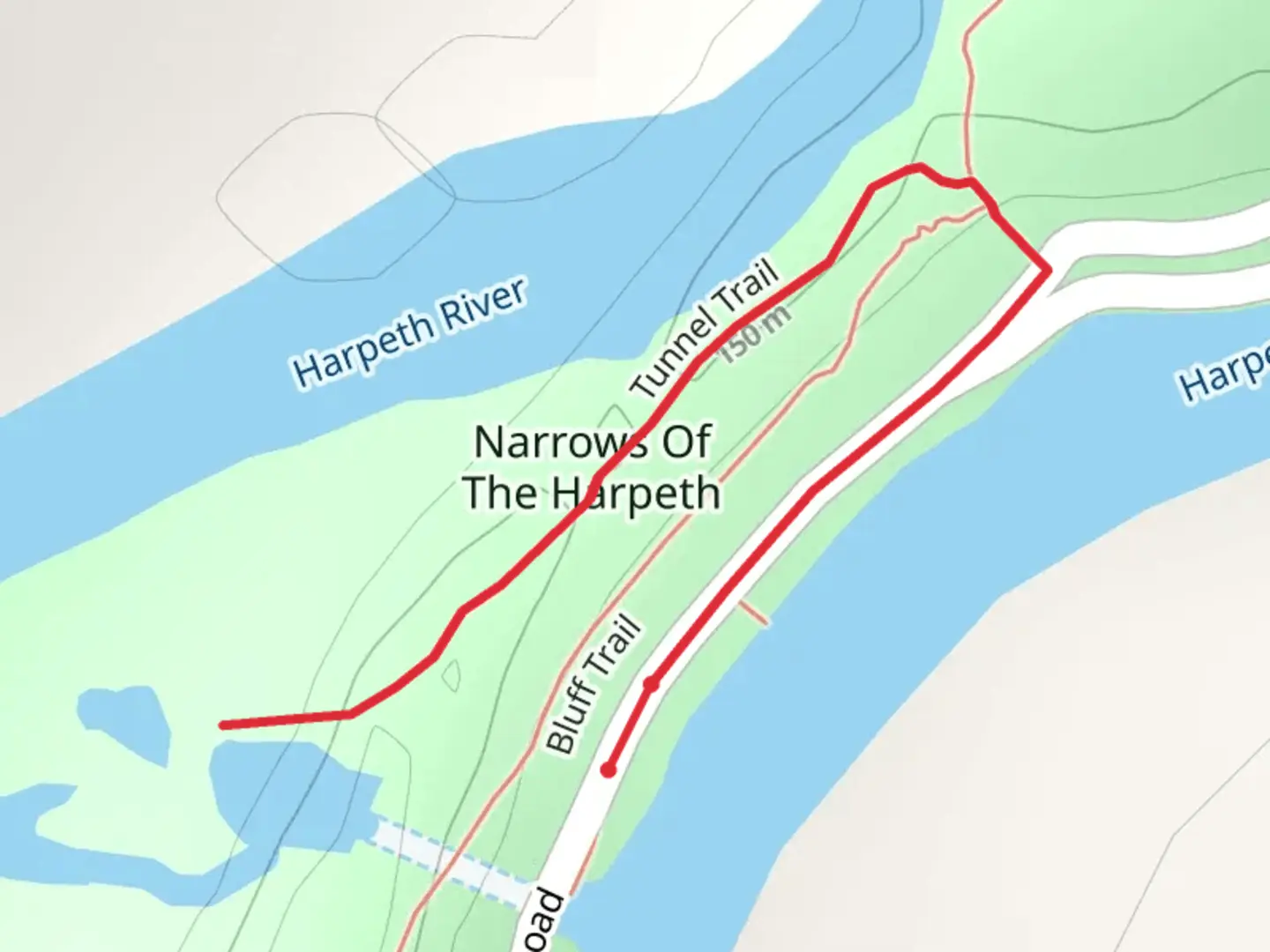 An image depicting the trail Tunnel Trail and its surrounding area.