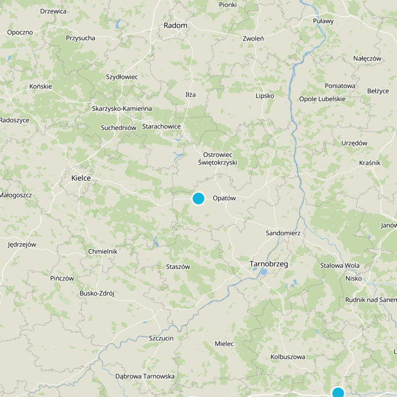 gmina Baćkowice Static Map