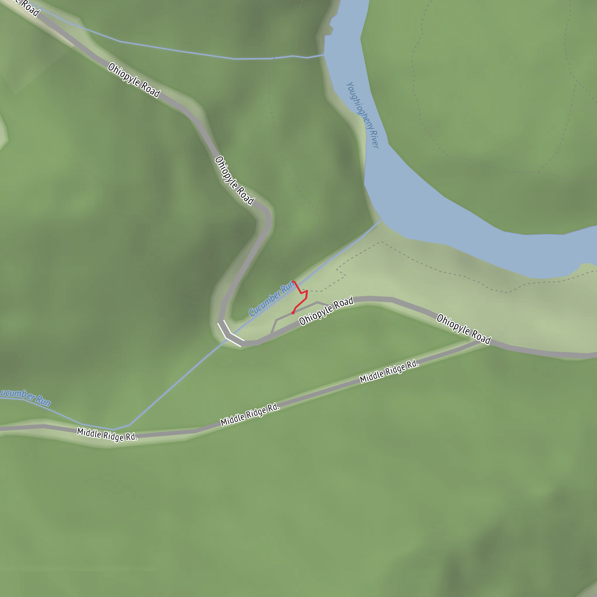 Cucumber Falls mobile static map