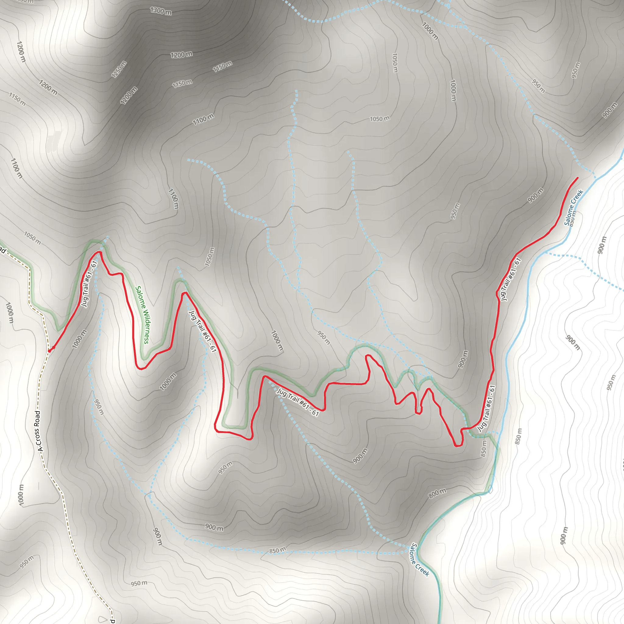 Jug Trail mobile static map