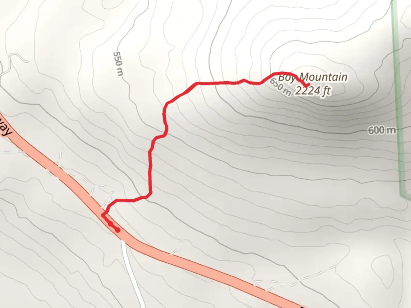 An image depicting the trail Boy Mountain Trail and its surrounding area.