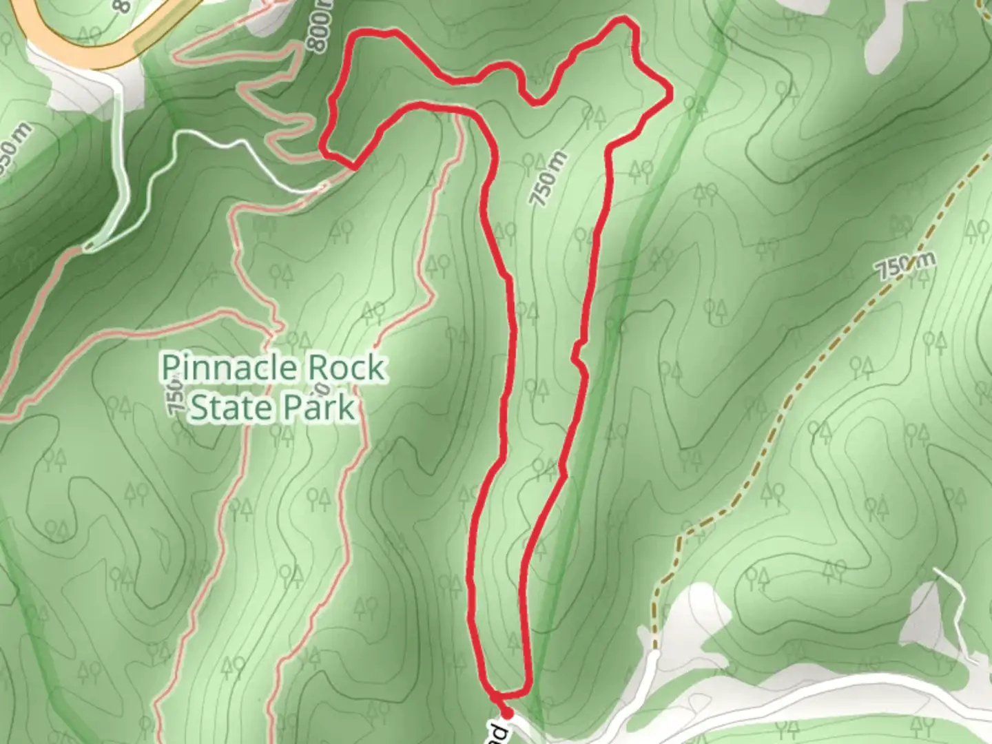 An image depicting the trail Cemetery Trail and Homestead Loop Trail and its surrounding area.