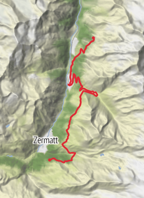  Europahutte to Zermatt (Rifflealp Station. mobile static map