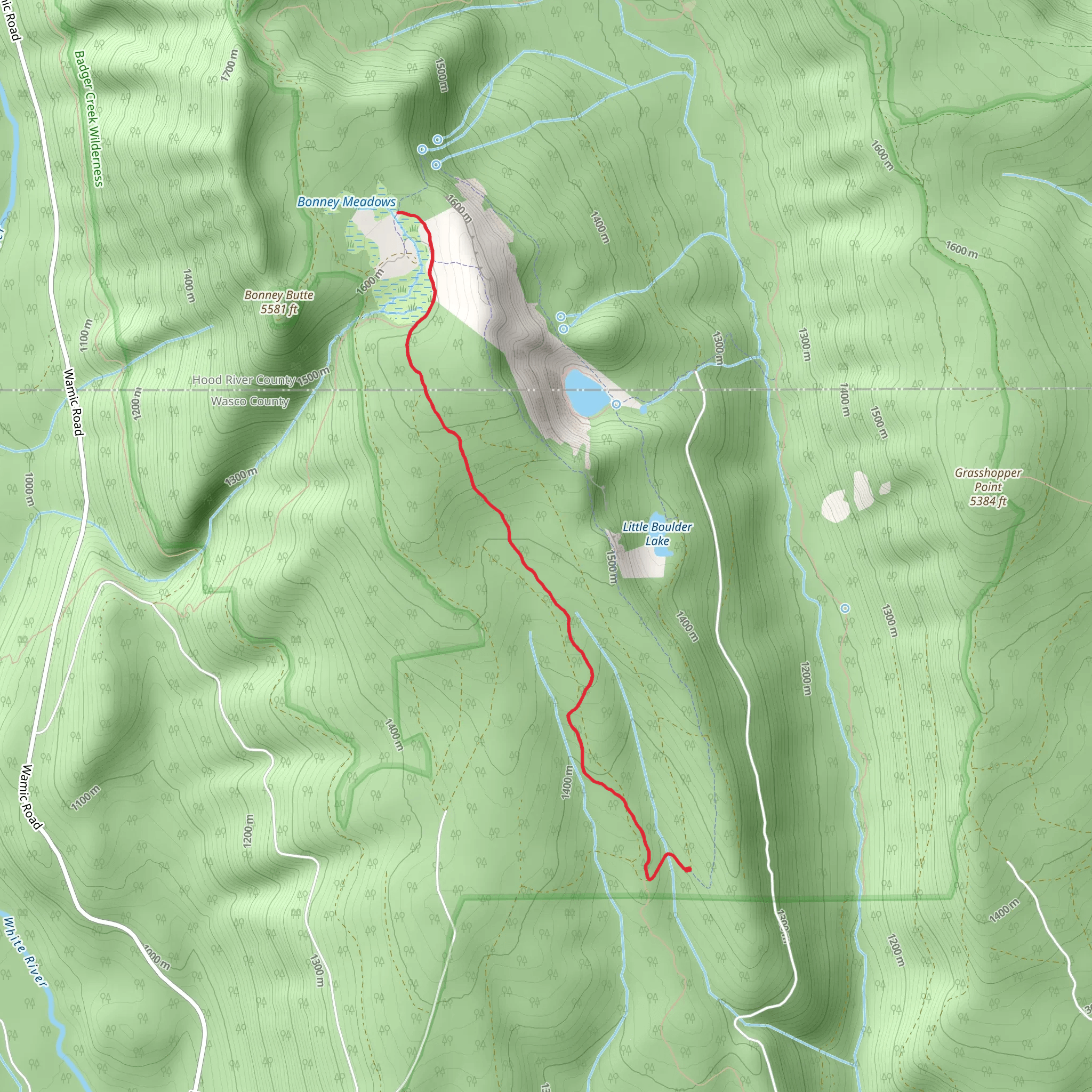 Hidden Meadows Trail mobile static map