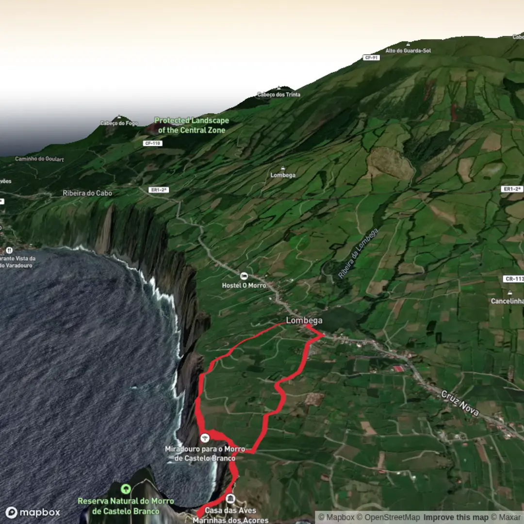 An image depicting the trail Morro de Castelo Branco and Varadouro Loop and its surrounding area.
