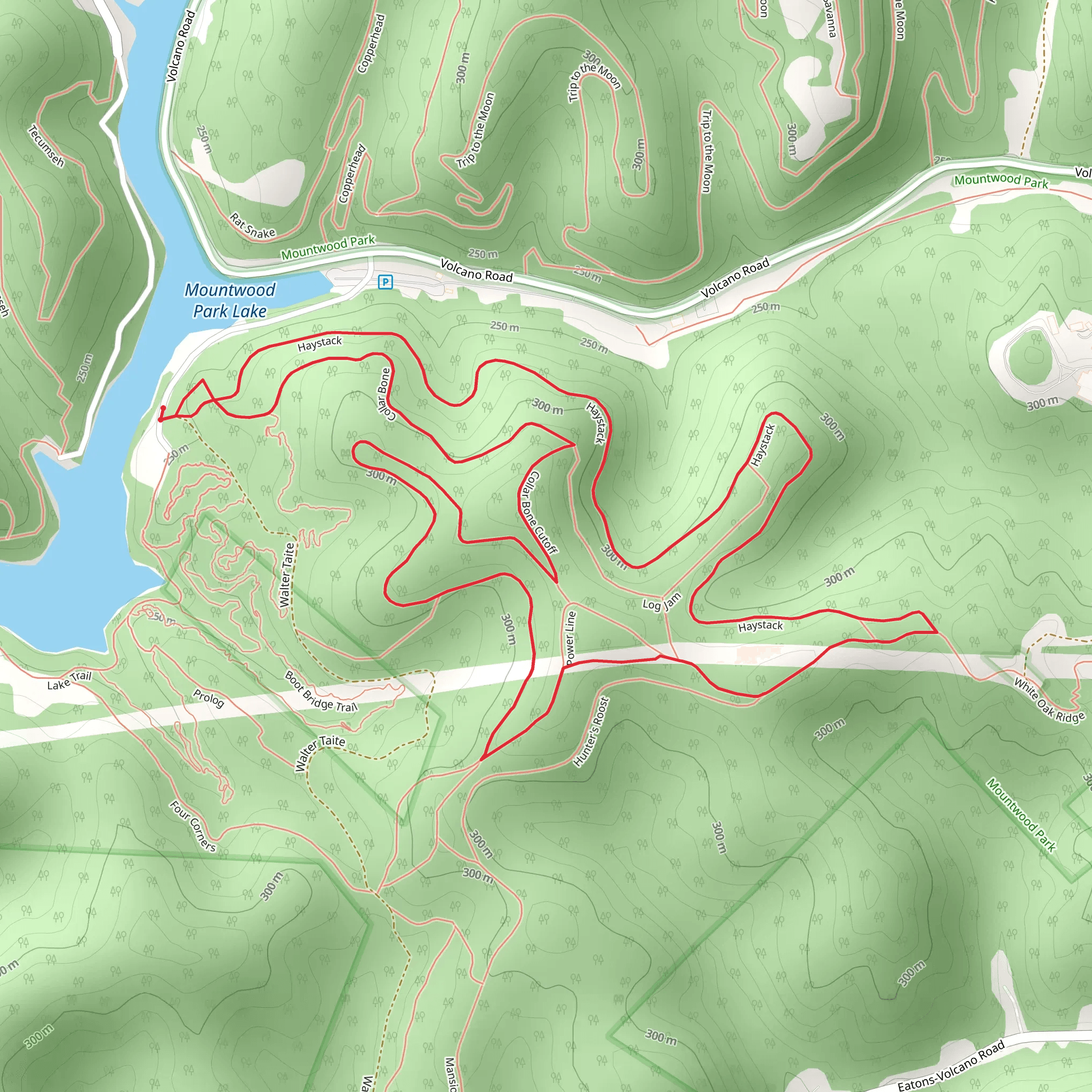 Haystack and Collar Bone Loop mobile static map