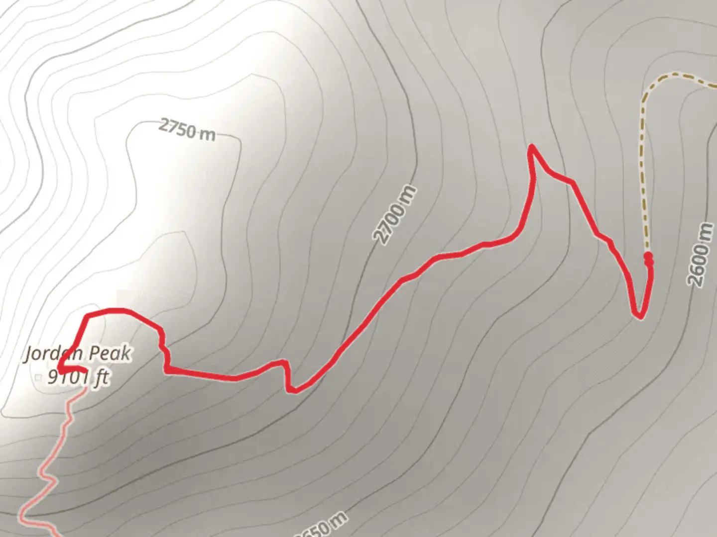 An image depicting the trail Jordan Peak and its surrounding area.