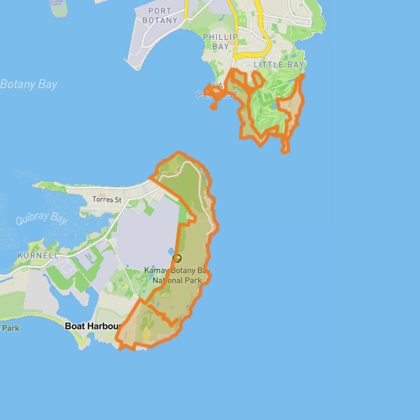 Kamay Botany Bay National Park mobile static map