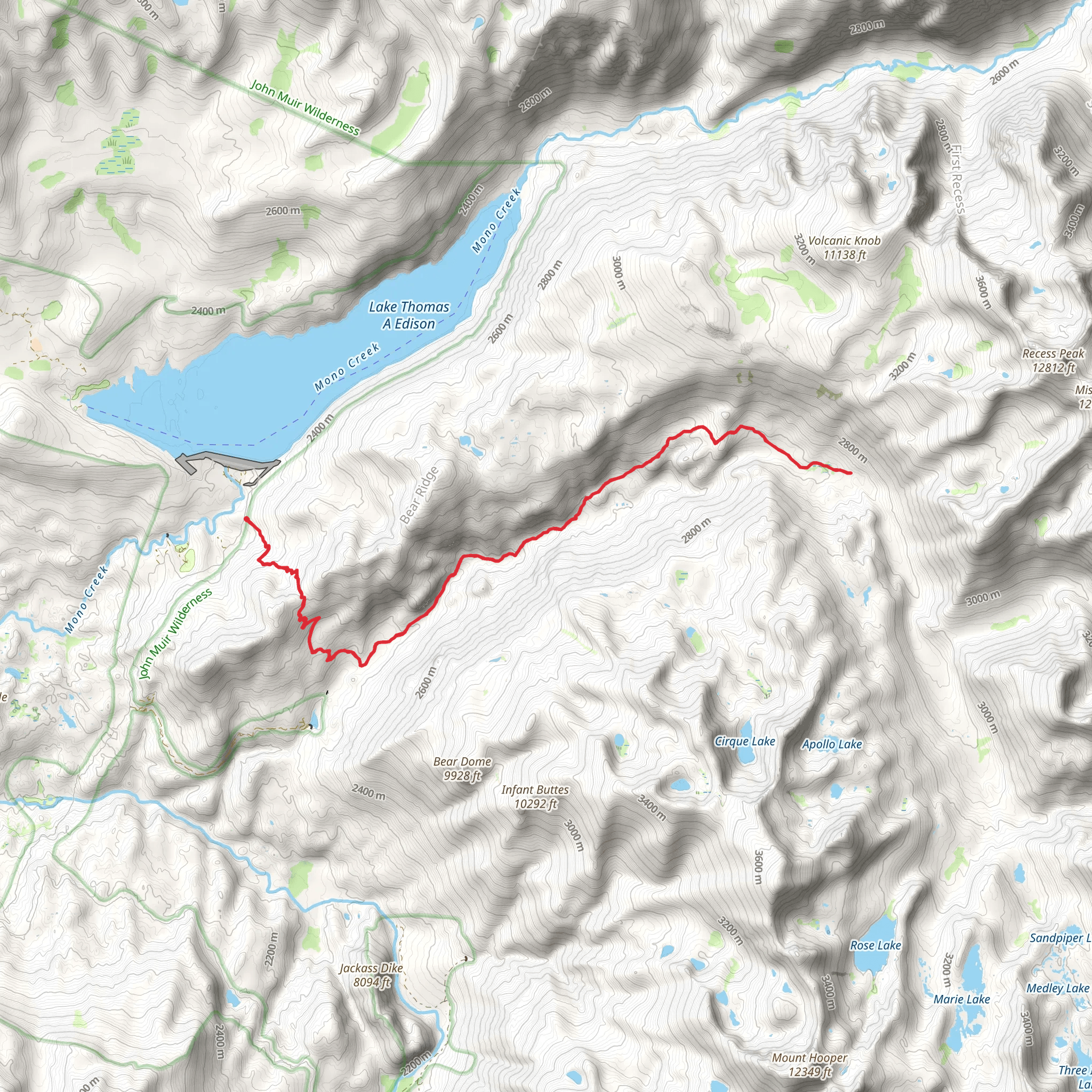 Bear Creek Trail from Edison Lake Road mobile static map