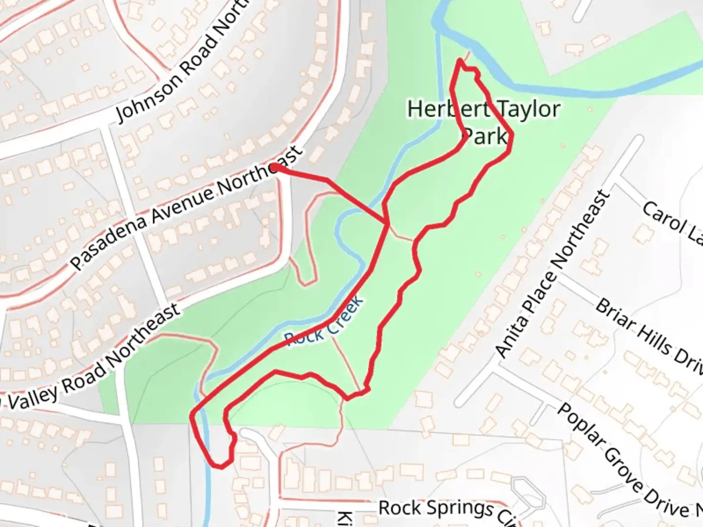 An image depicting the trail Rock Creek Loop and its surrounding area.