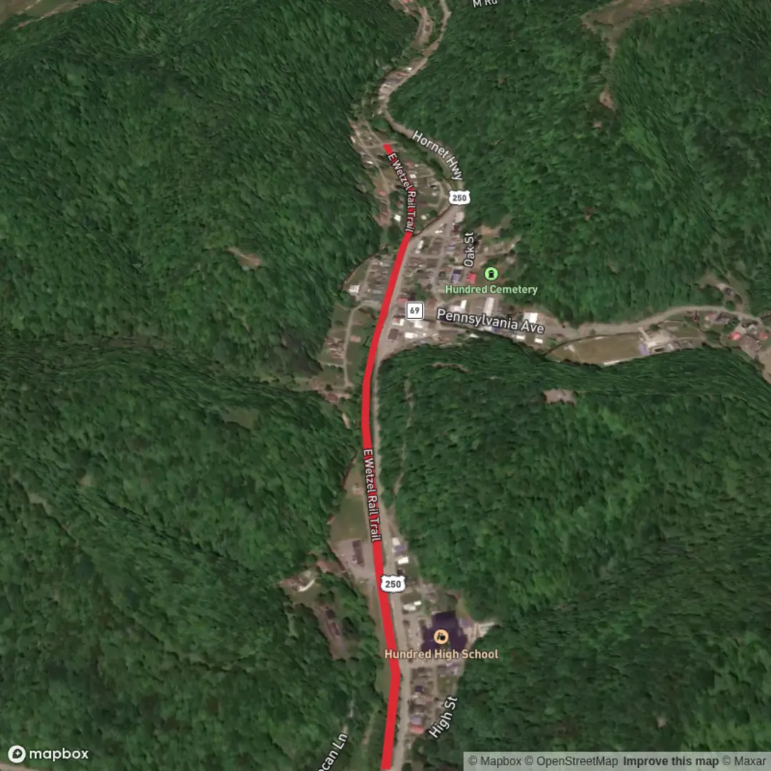 An image depicting the trail E Wetzel Rail Trail and its surrounding area.