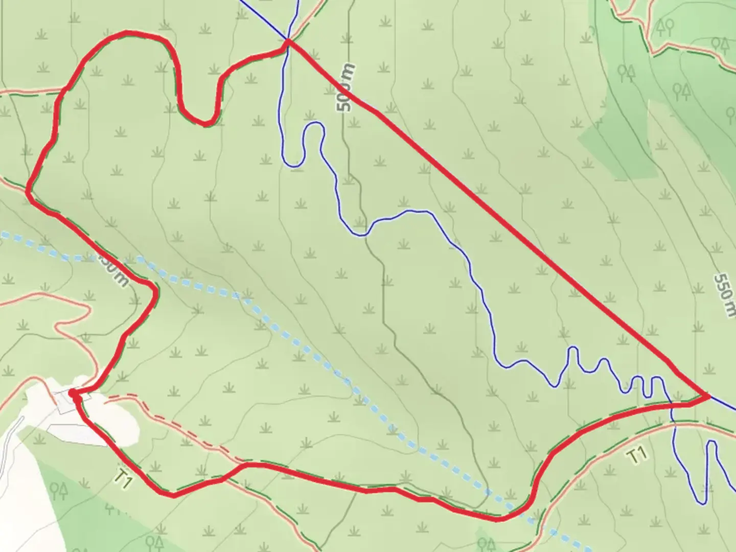 An image depicting the trail Silver Fern and Gasline Loop Trail and its surrounding area.