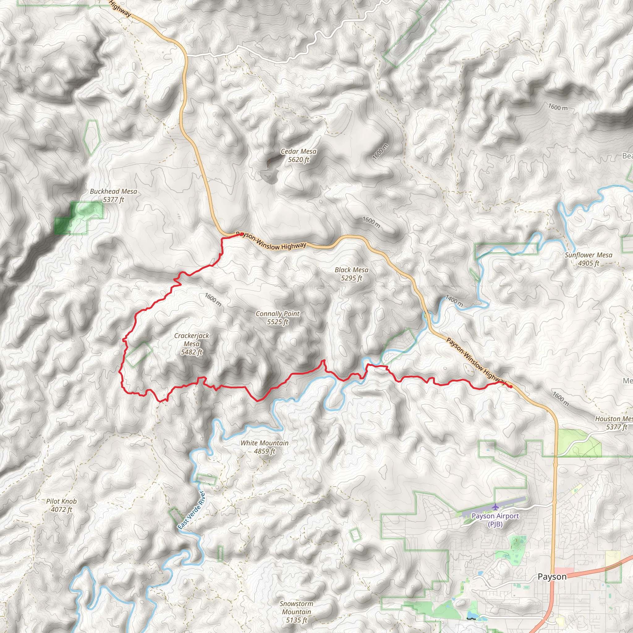 Ash Creek and East Verde River mobile static map