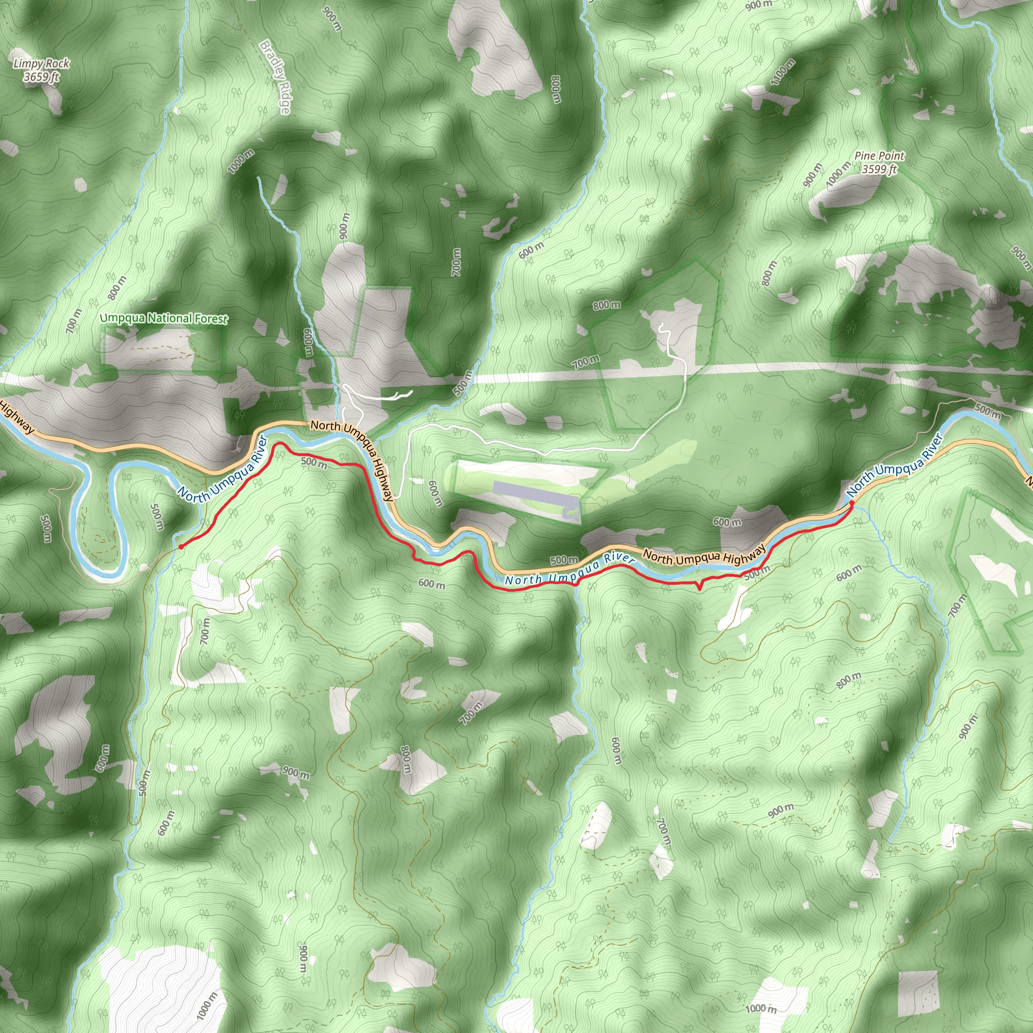 North Umpqua Trail - Calf mobile static map