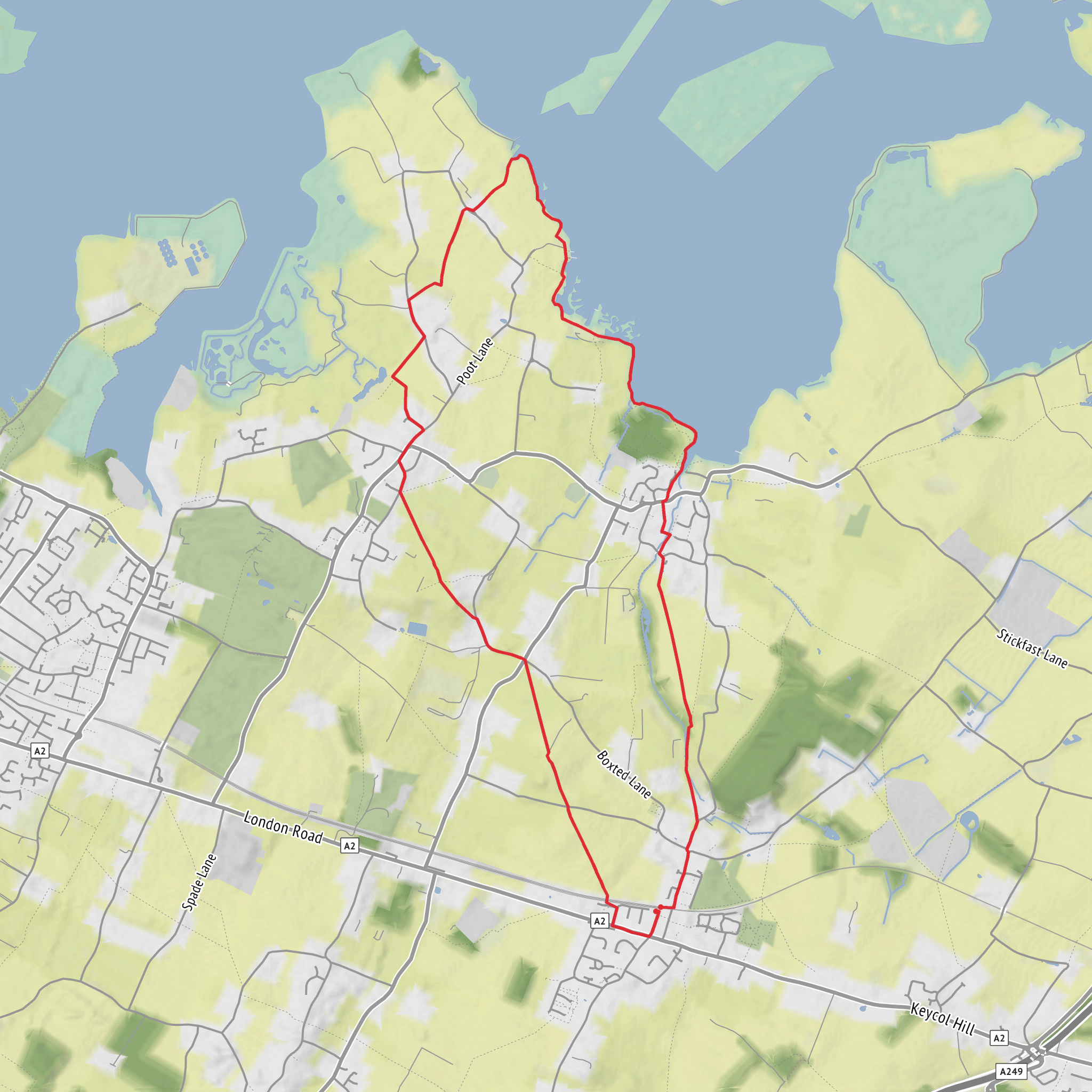 Broom Downs, Twinney Wharf and Mill Hill Loop mobile static map