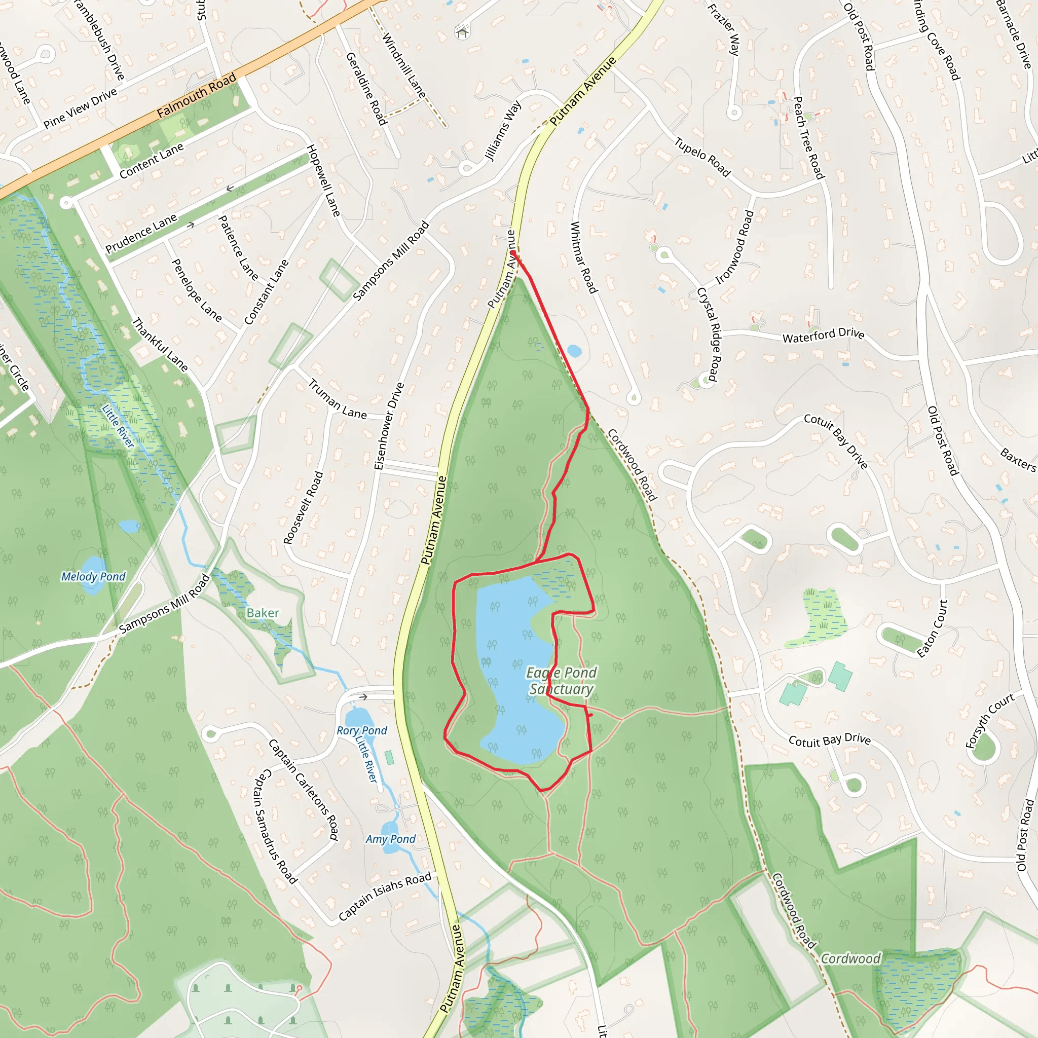 Eagle Pond Loop Trail mobile static map