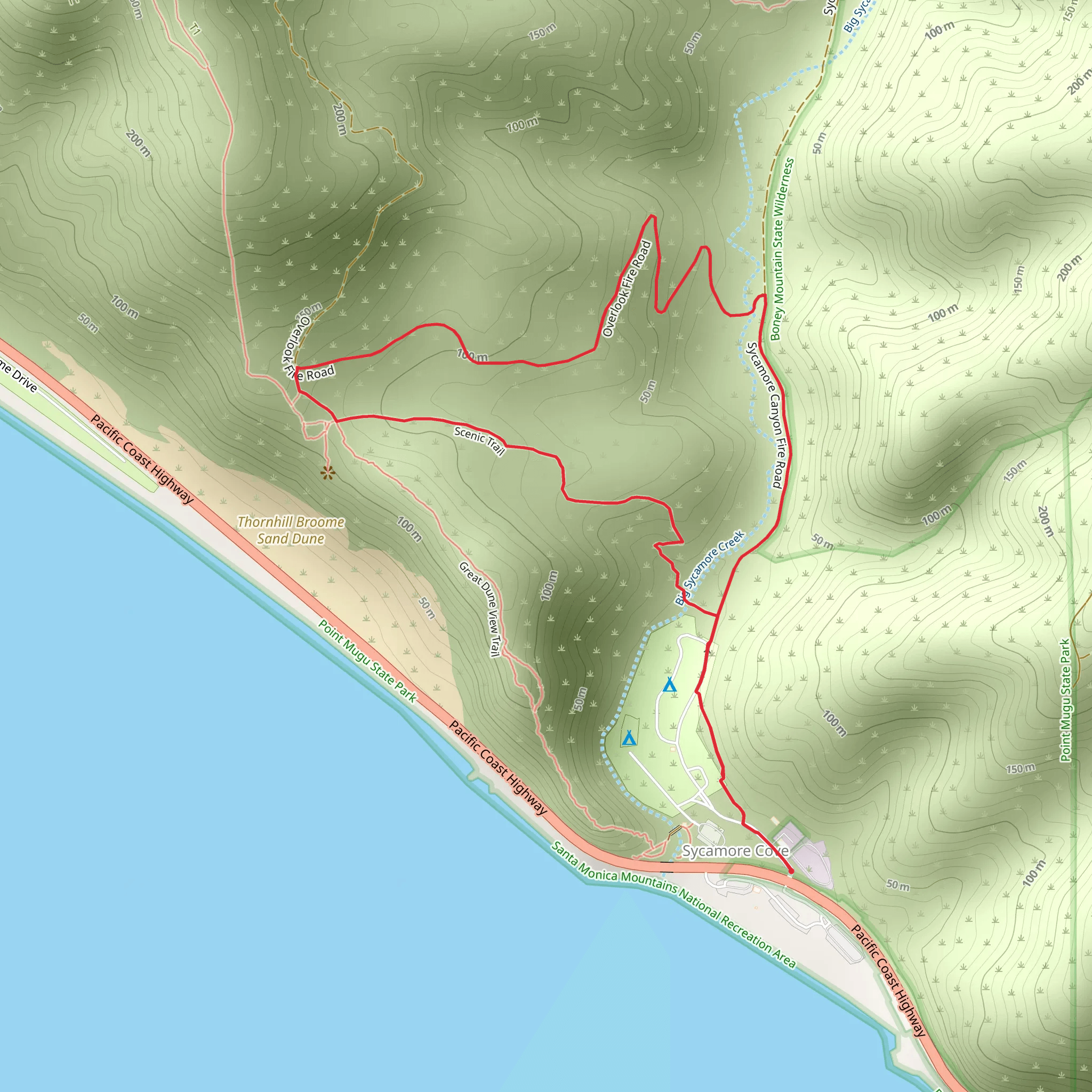 Overlook Fire and Scenic Loop Trail mobile static map