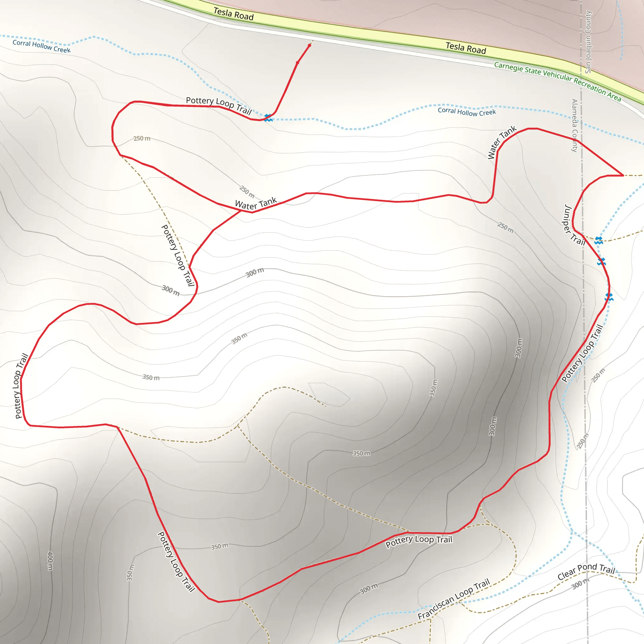 Pottery Loop Trail mobile static map