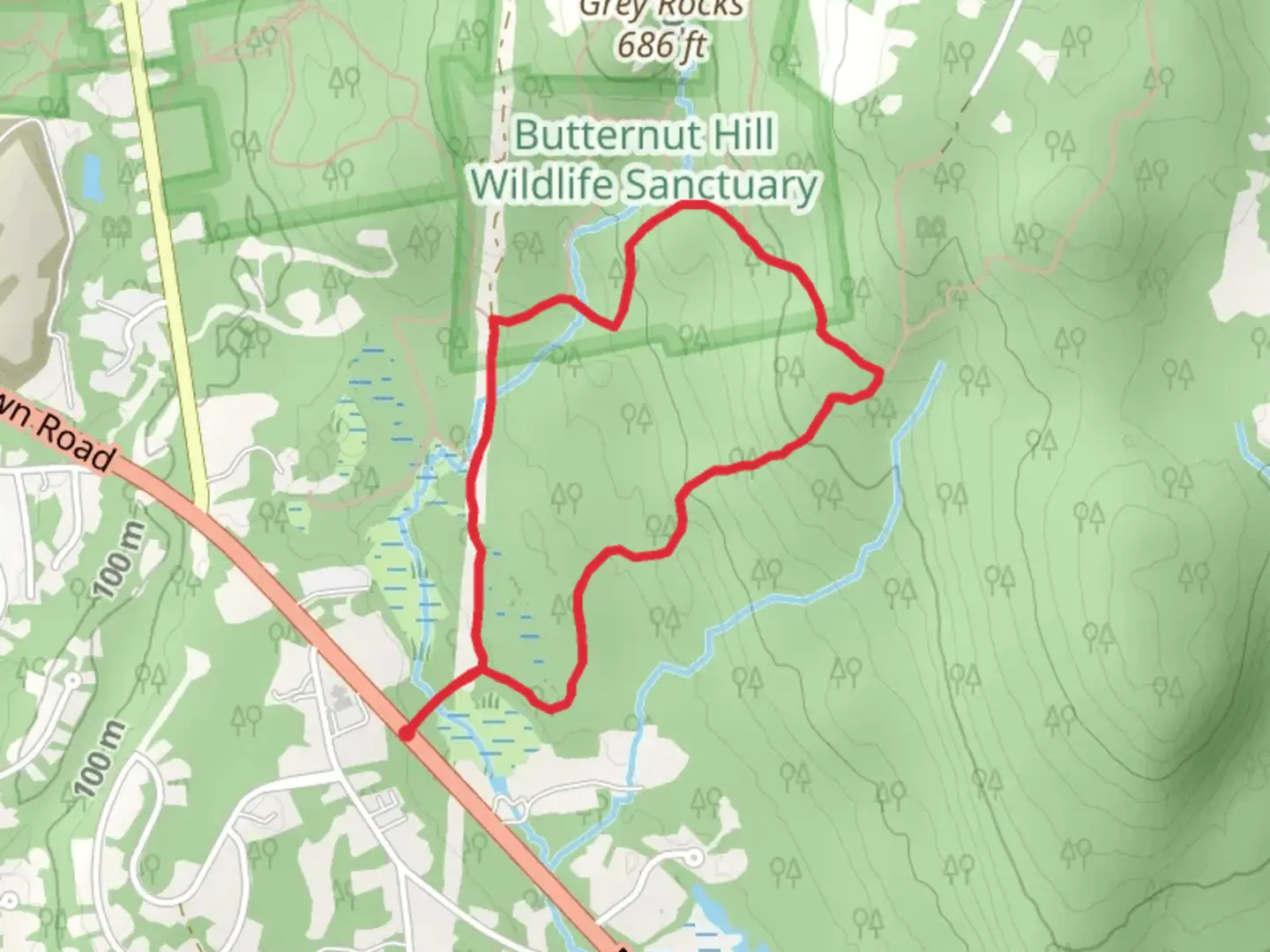 An image depicting the trail Federal Street East Loop Trail and its surrounding area.