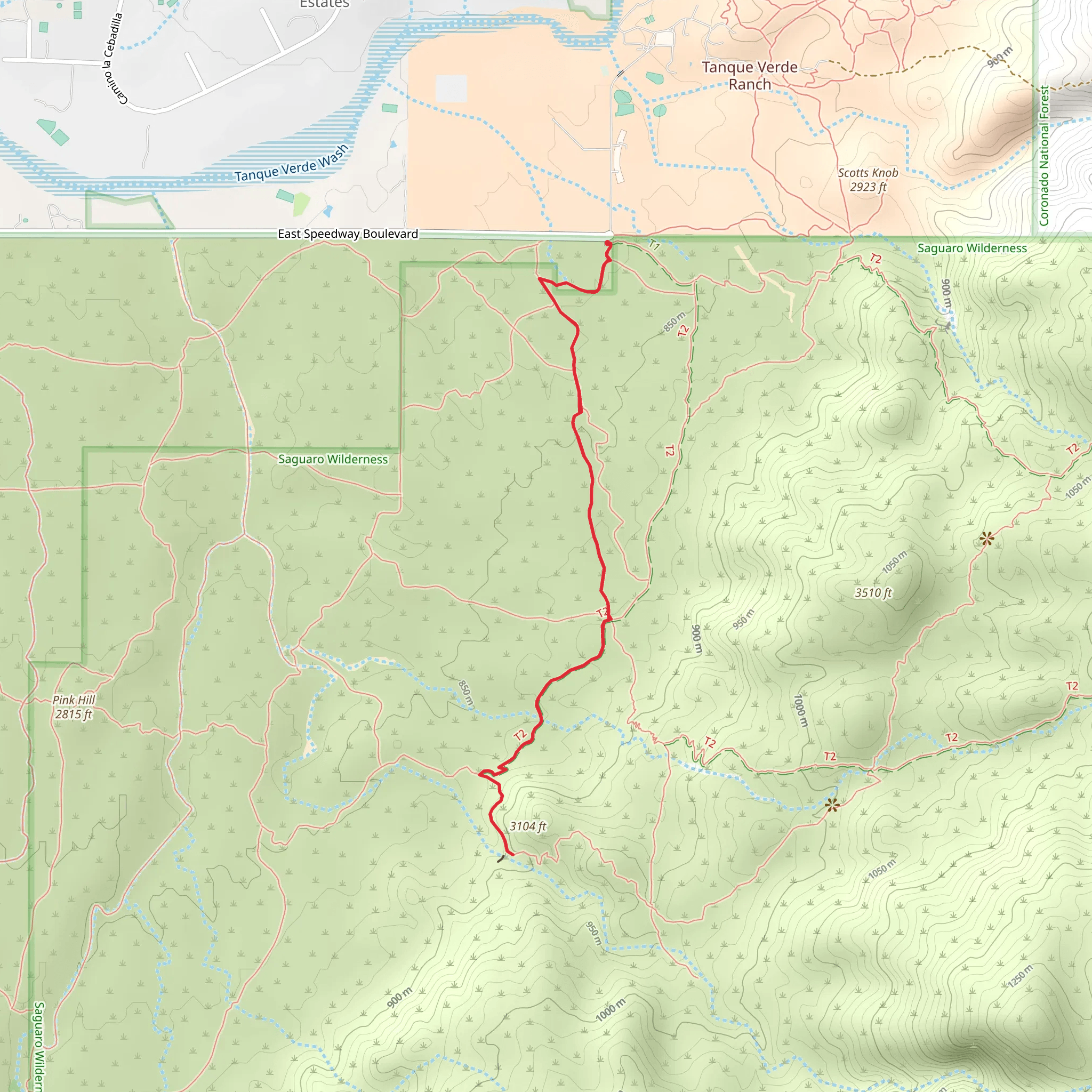 WildHorse and Carrillo Trail mobile static map
