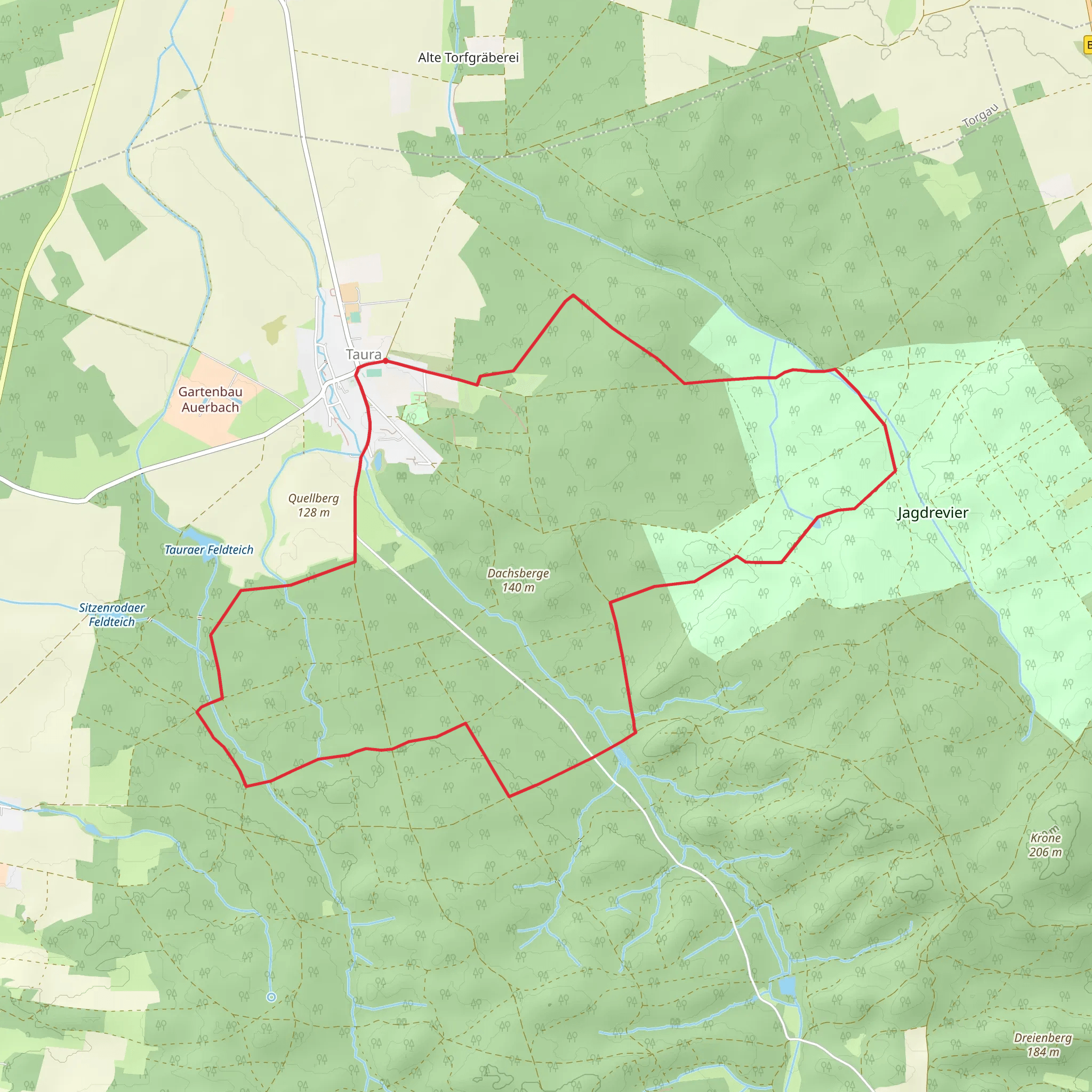 Taura Loop via Naturlehrpfad mobile static map