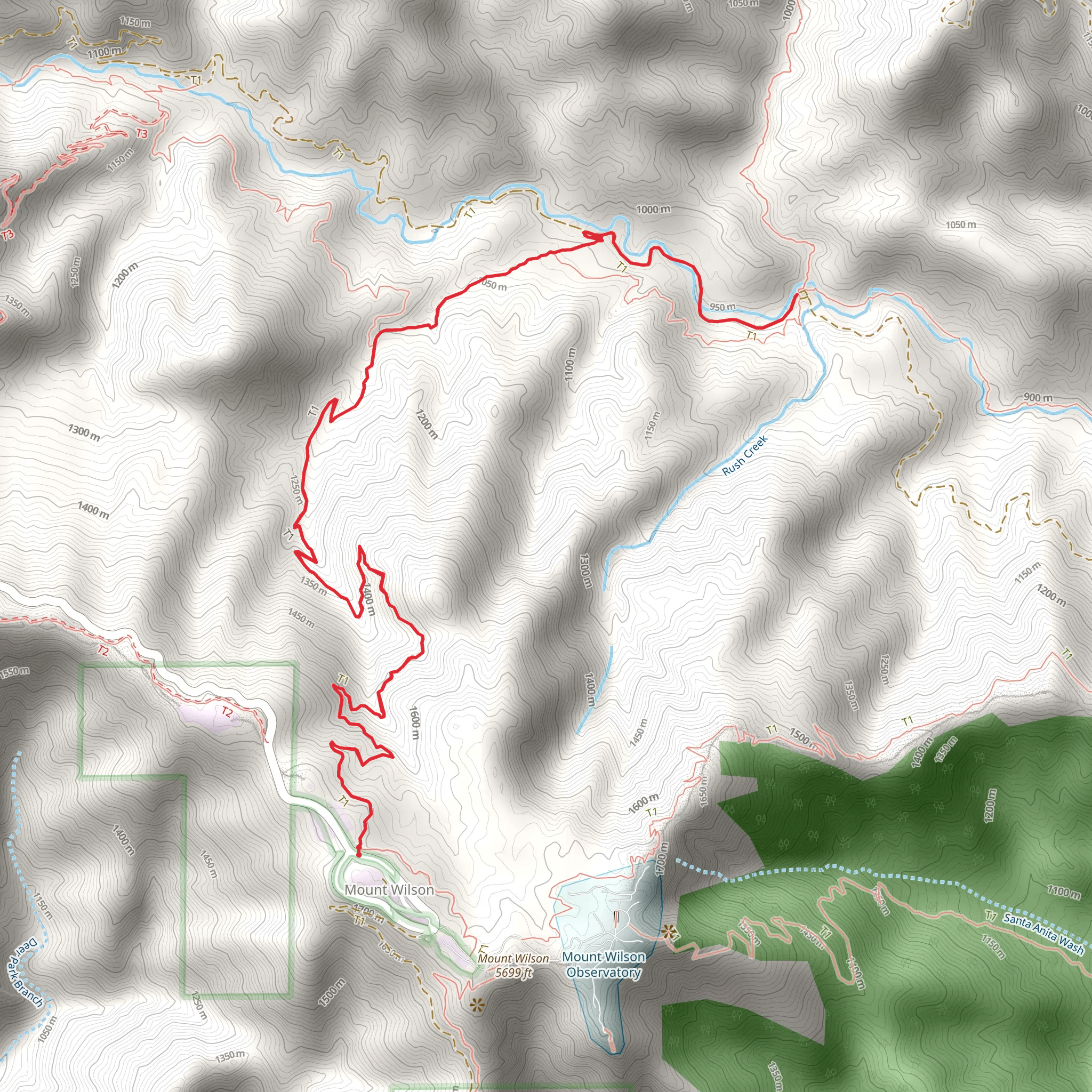 Kenyon-Devore Trail mobile static map