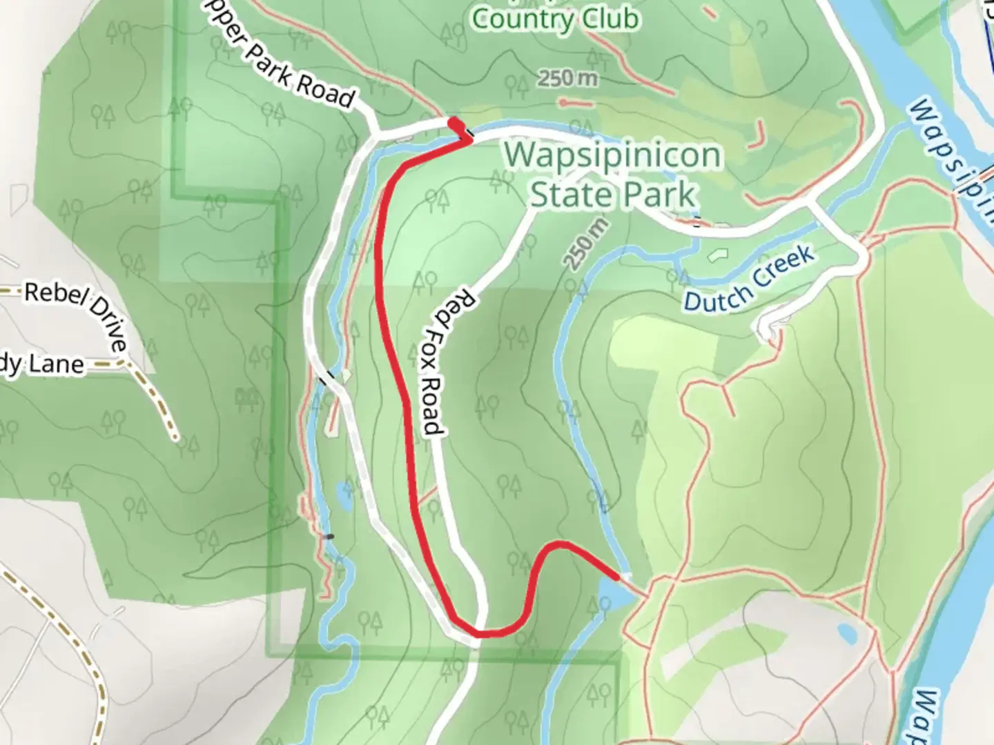 An image depicting the trail Pine Trail and its surrounding area.