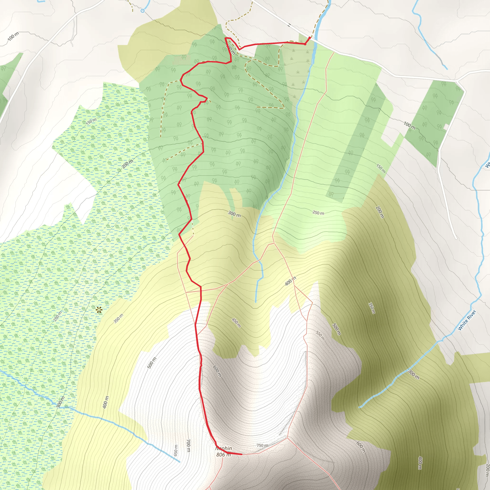 Nephin Mountain Trail mobile static map
