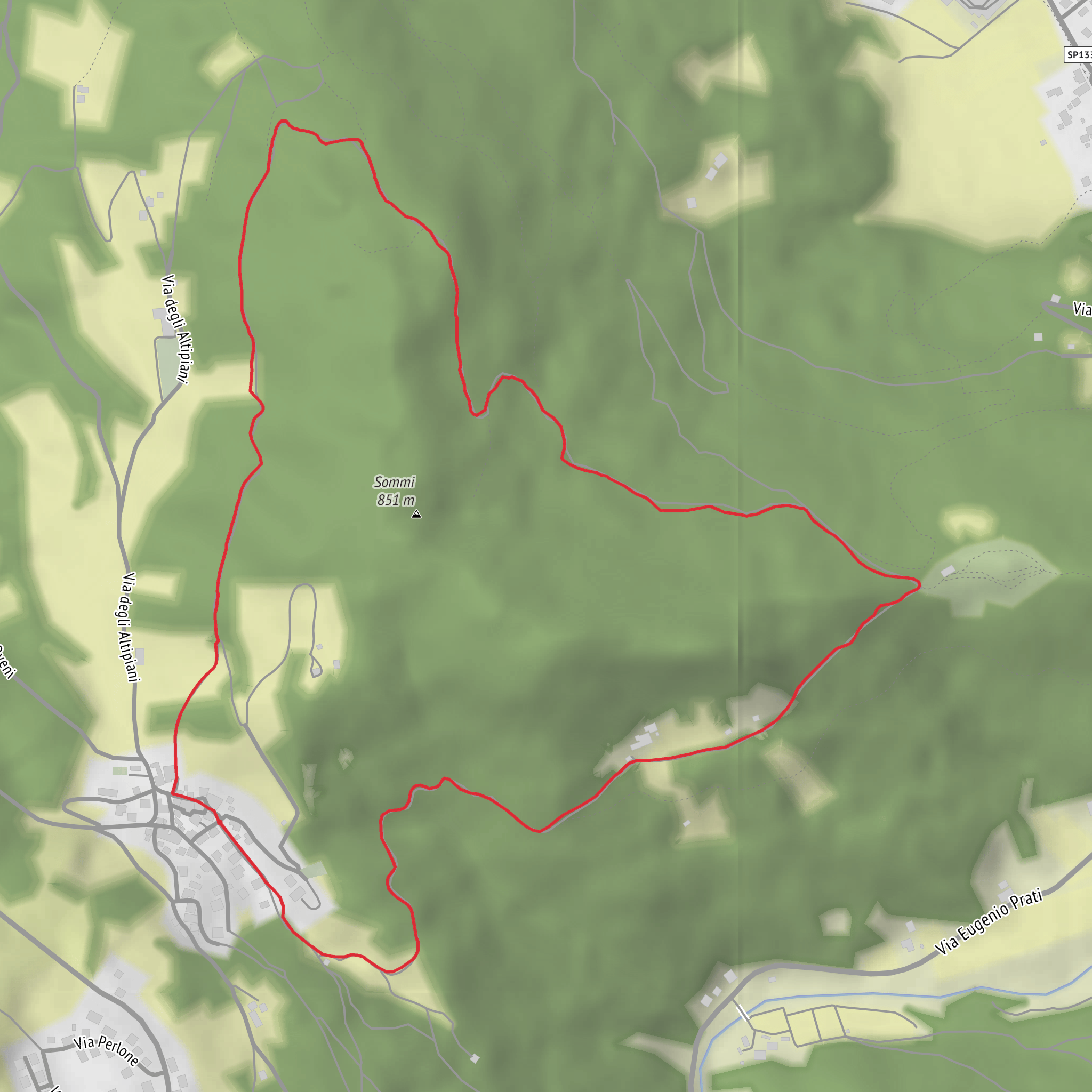 Wandeling van Pian dei Pradi mobile static map