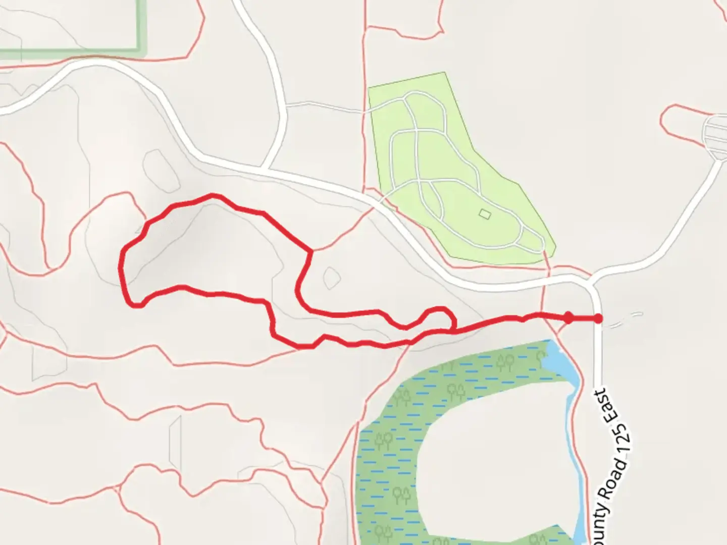 An image depicting the trail Sand Ridge Loop Trail and its surrounding area.
